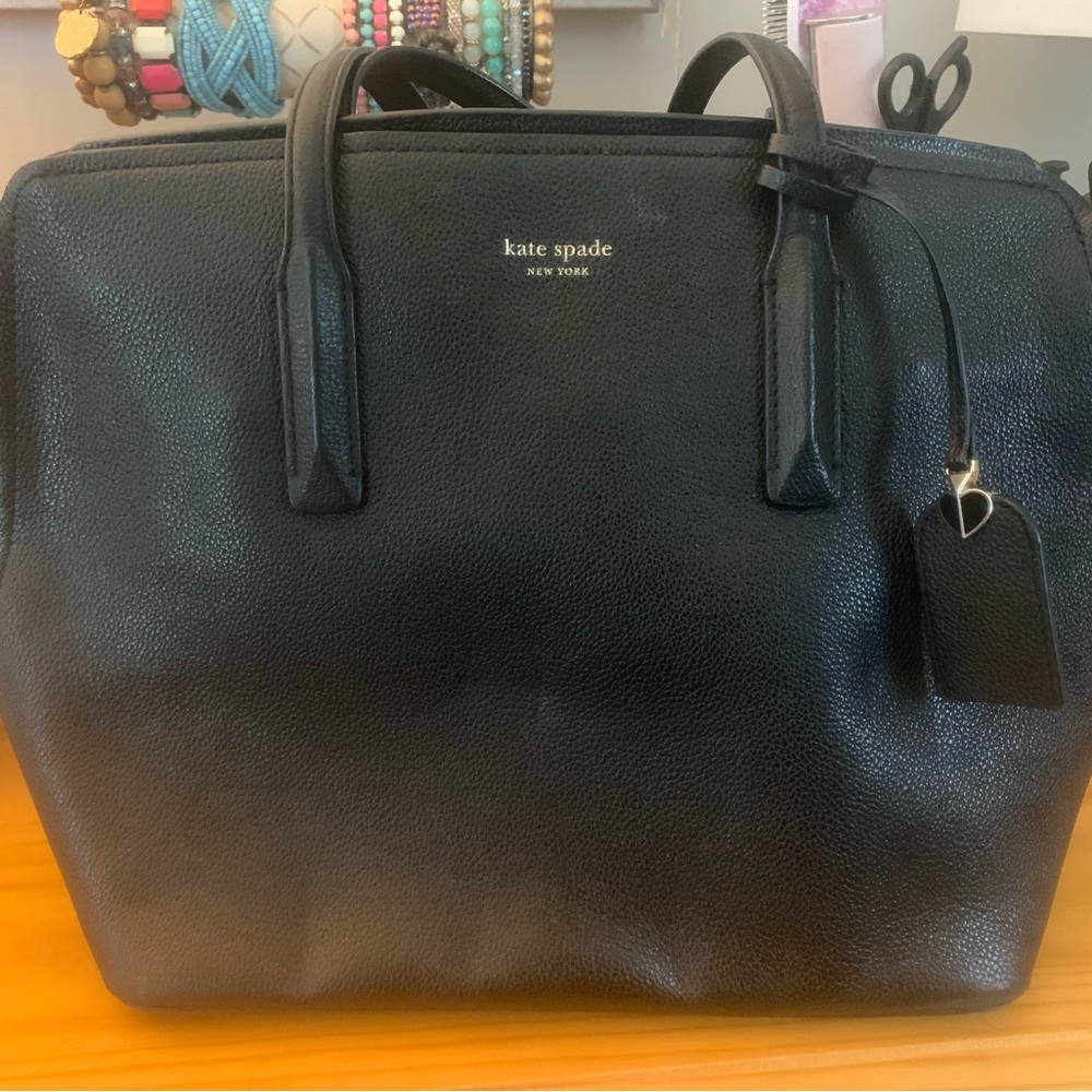 Black Kate Spade tote with matching wallet set